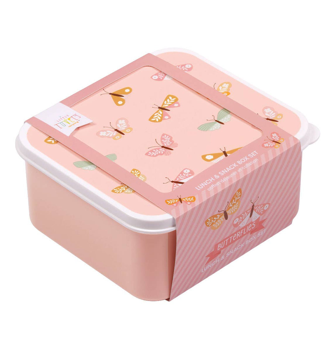 A Little Lovely Company - Lunch & Snack Box Set: Butterflies