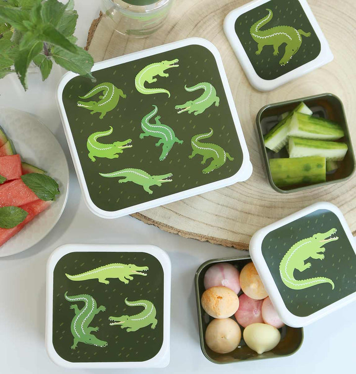 A Lovely Little Company Lunch & Snack Box Set: Crocodiles