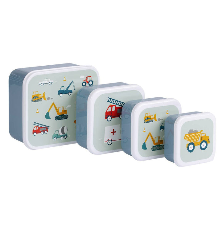 A Little Lovely Company - Lunch & Snack Box Set: Vehicles