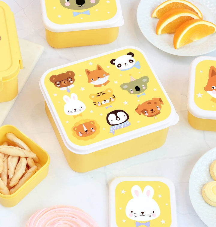 A Little Lovely Company - Lunch & Snack Box Set: Animal friends
