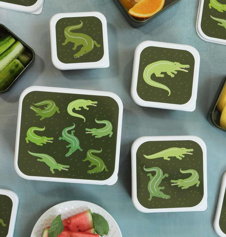 A Lovely Little Company Lunch & Snack Box Set: Crocodiles