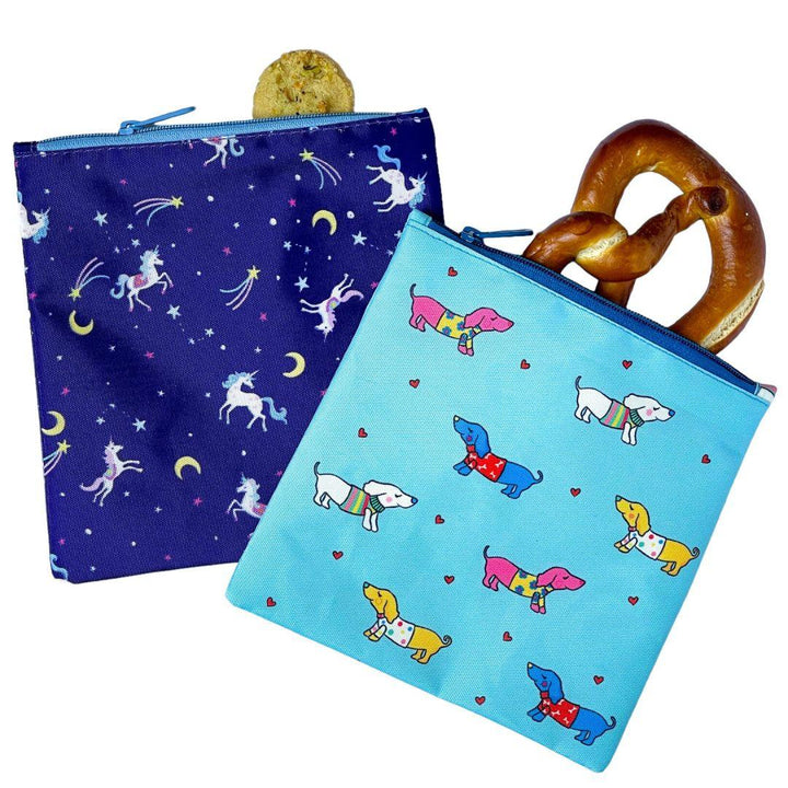 Yumbox Reusable Sandwich Bag - Set of 2 - Unicorns & Woof! - ScandiBugs