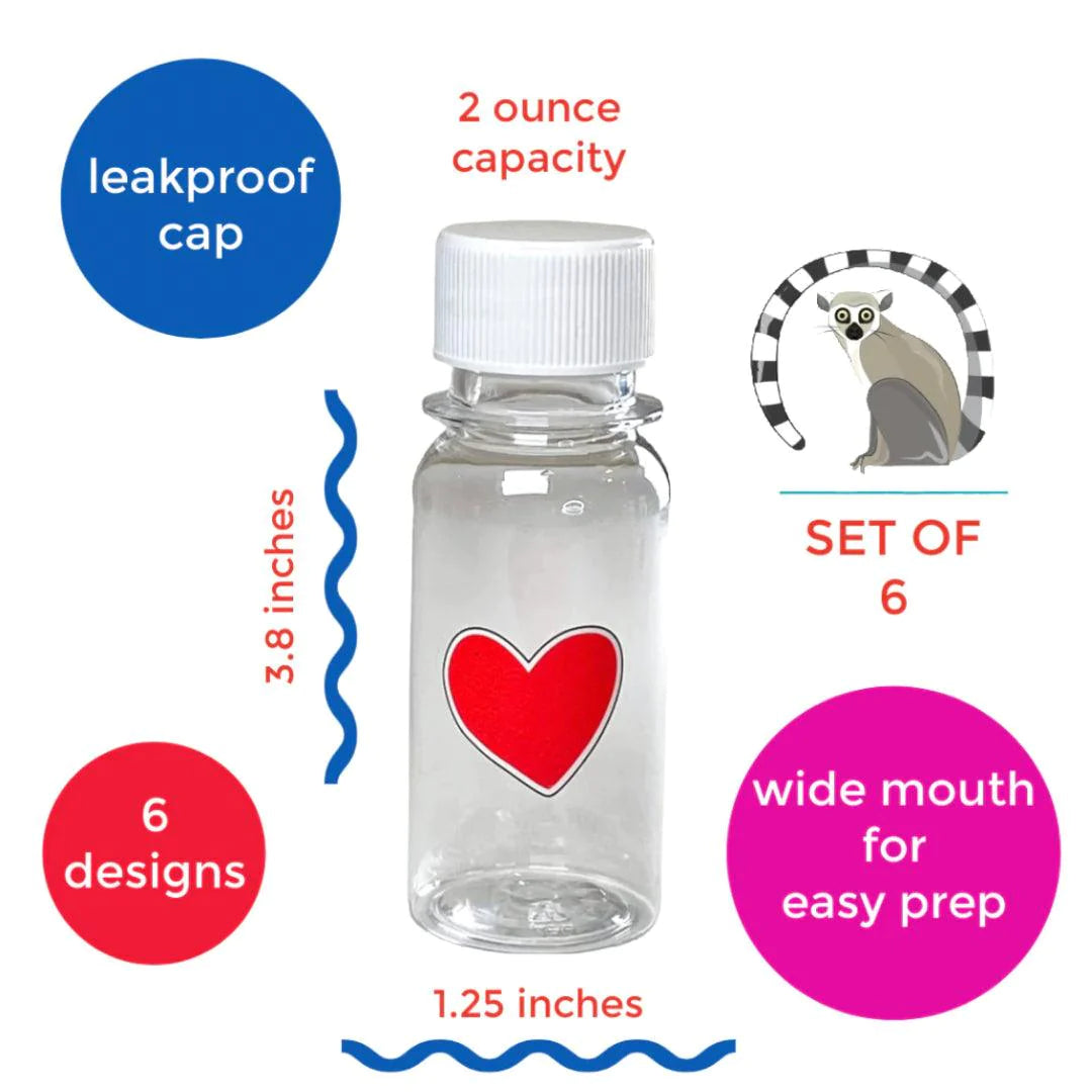 Yumbox Mini Wellness 60ml Juice Bottles - Set of 6 - ScandiBugs